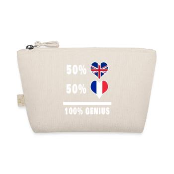 Frankreich und Großbritannien 100% Genius Flagge - Bio-Täschchen - Natur - Vorne