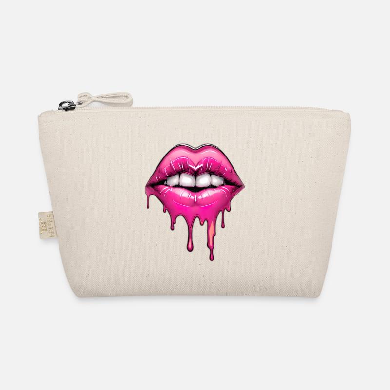 Lippen - Bio-Täschchen - Natur