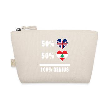 Libanon und Großbritannien 100% Genius Flagge - Bio-Täschchen - Natur - Vorne