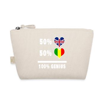 Mali and Great Britain 100% Genius Flag - Organic Pouch - nature - Front