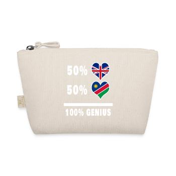 Namibia und Großbritannien 100% Genius Flagge - Bio-Täschchen - Natur - Vorne