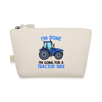 Farmer Tractor Statement Organic Farmer Field Country Air - Organic Pouch - nature - Front