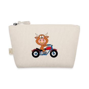 BULLE - STIER - KUH - RIND - MOTORRAD - BIKER - Bio-Täschchen - Natur - Vorne