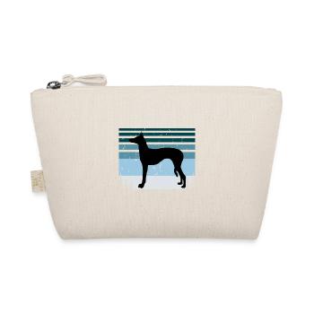 Ibizan Hound Hund Liebhaber Silhouette Vintage Sonnenuntergang - Bio-Täschchen - Natur - Vorne