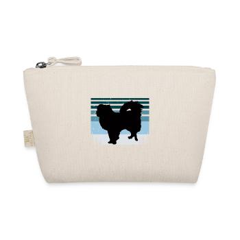 Japanese Chin Dog Lover Silhouette Vintage Sunset - Organic Pouch - nature - Front