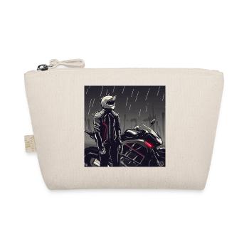 Motorcycle Pencil Drawing - Organic Pouch - nature - Front