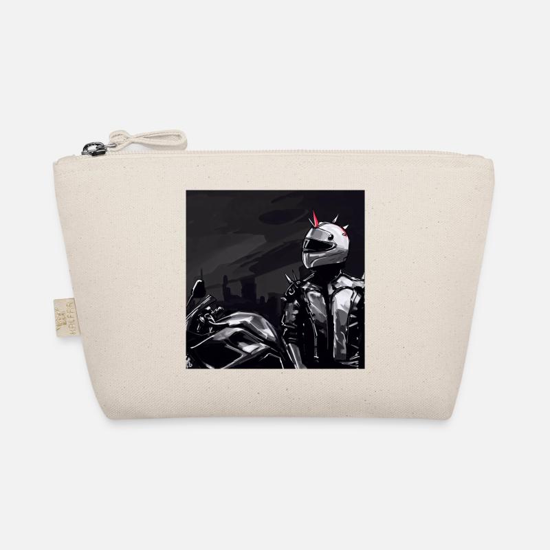 Motorcycle Pencil Drawing Organic Pouch