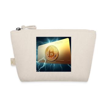 Bitcoin card made of gold - Organic Pouch - nature - Front