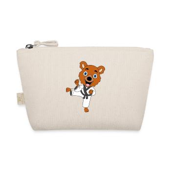 KAMPFSPORT - TEDDY - BÄR - KARATE - JUDO - TIER - Bio-Täschchen - Natur - Vorne