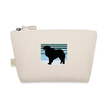 Kuvasz Hundeliebhaber Silhouette Vintage Sonnenuntergang - Bio-Täschchen - Natur - Vorne