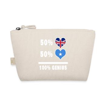 Somalia and Great Britain 100% Genius Flag - Organic Pouch - nature - Front