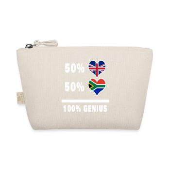 Südafrika und Großbritannien 100% Genius Flagge - Bio-Täschchen - Natur - Vorne