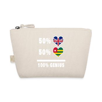 Togo und Großbritannien 100% Genius Flagge - Bio-Täschchen - Natur - Vorne