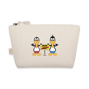 PINGUINE - URLAUB - SHAKA - LUSTIGE VÖGEL - Bio-Täschchen - Natur - Vorne