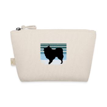 Volpino Italiano Hundeliebhaber Silhouette Retro Sonnenuntergang - Bio-Täschchen - Natur - Vorne