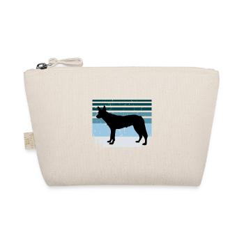 Tamaskan Dog Lover Silhouette Vintage Sunset - Organic Pouch - nature - Front