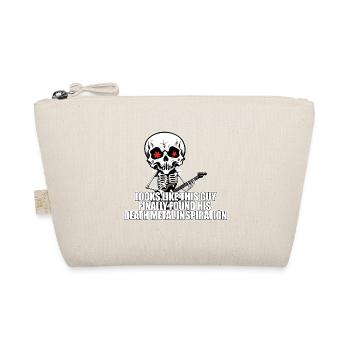 Skeleton with guitar DEATH METAL - Organic Pouch - nature - Front