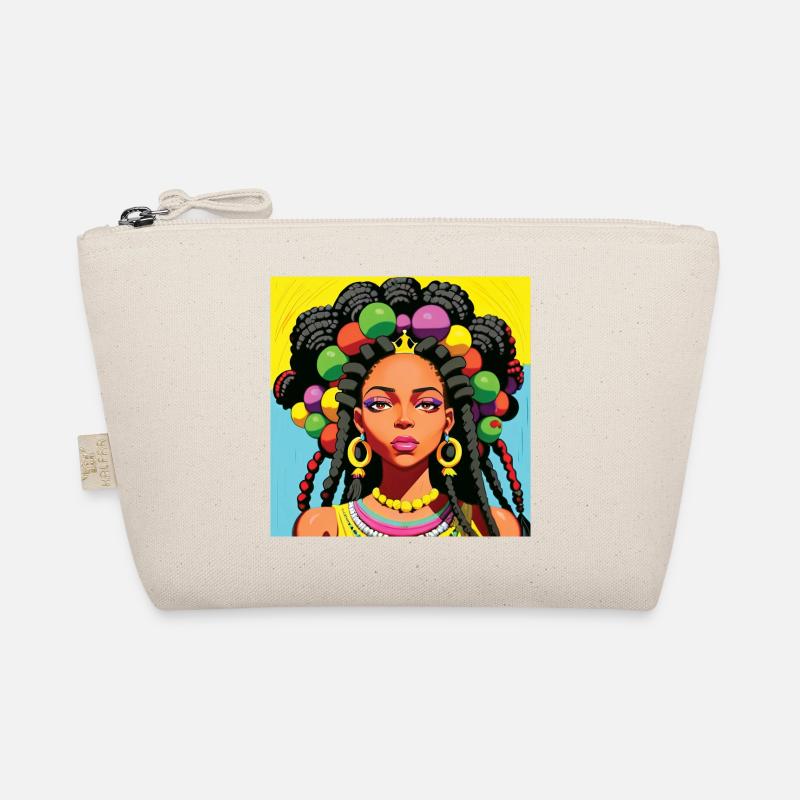 Black woman with dreadlocks Organic Pouch