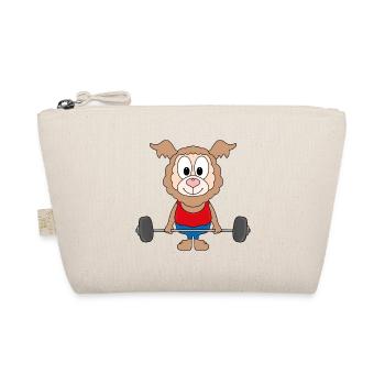 GEWICHTHEBER - FITNESS - BODYBUILDING - LAMA - Bio-Täschchen - Natur - Vorne