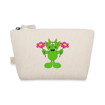 BLUMEN - LIEBE - DRACHE - GESCHENK - GARTEN - Bio-Täschchen - Natur - Vorne