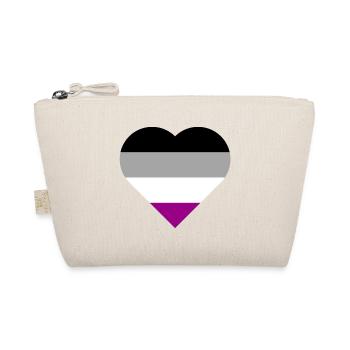 Asexual Pride Herzdesign - Bio-Täschchen - Natur - Vorne