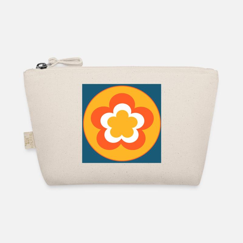 70s Flower Pattern Organic Pouch