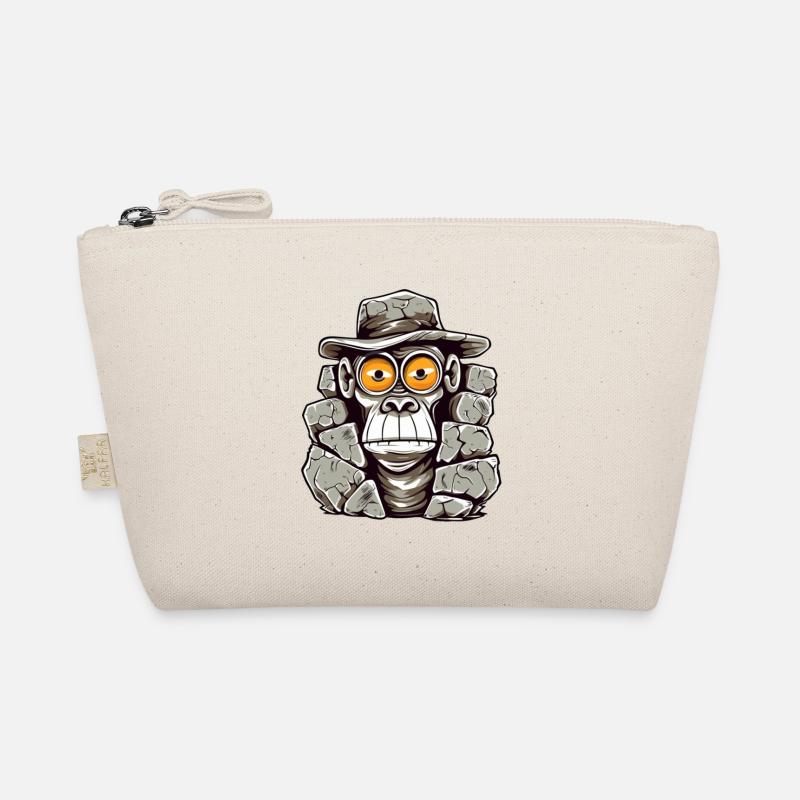 Steinzeit Affe T-Shirt Design Bio-Täschchen