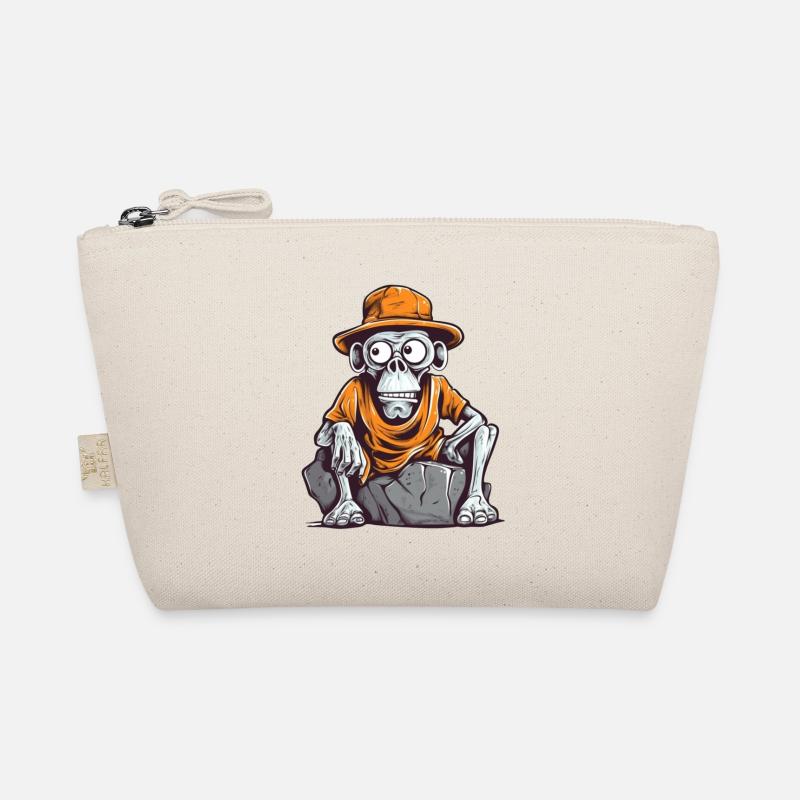 Crâne de singe avec chapeau et t-shirt Trousse biologique