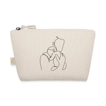 Vater-Sohn-Geschenk für Neugeborene personalisiert - Bio-Täschchen - Natur - Vorne