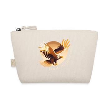 Eagle Soaring with Inspirational Quote - Organic Pouch - nature - Front