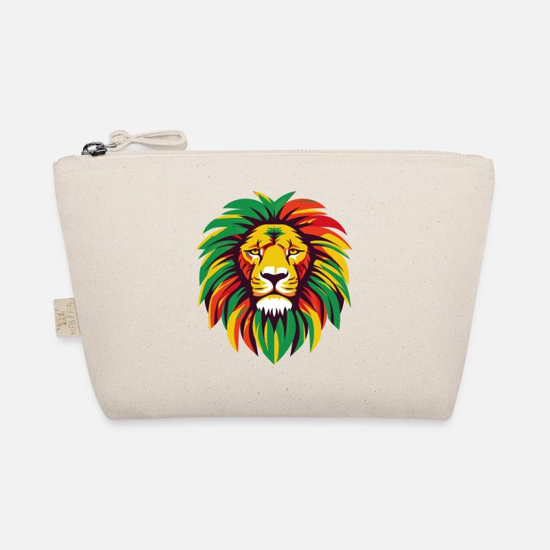 Un lion avec des couleurs rasta Trousse biologique