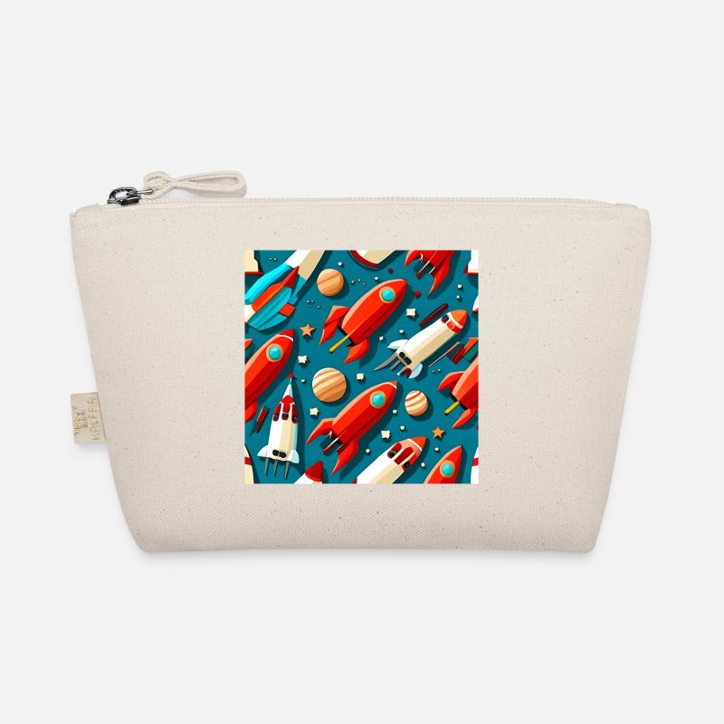 Star Ship Pattern Organic Pouch