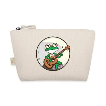 Mondschein Frosch mit Gitarre - Bio-Täschchen - Natur - Vorne