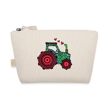 Tractor Heart Commercial Vehicle Country Life Farmer Field - Organic Pouch - nature - Front
