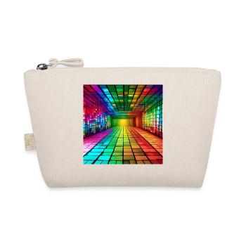 3D-Regenbogen-Quadrate - Bio-Täschchen - Natur - Vorne