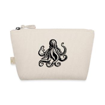Cool octopus octopus illustration in black - Organic Pouch - nature - Front
