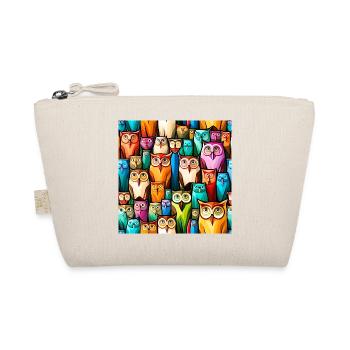 Cute Owls Pattern - Organic Pouch - nature - Front
