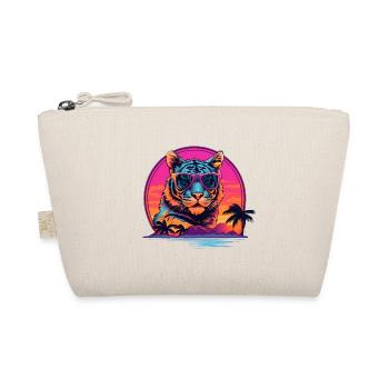 Synthwave Tiger Sunset - Bio-Täschchen - Natur - Vorne