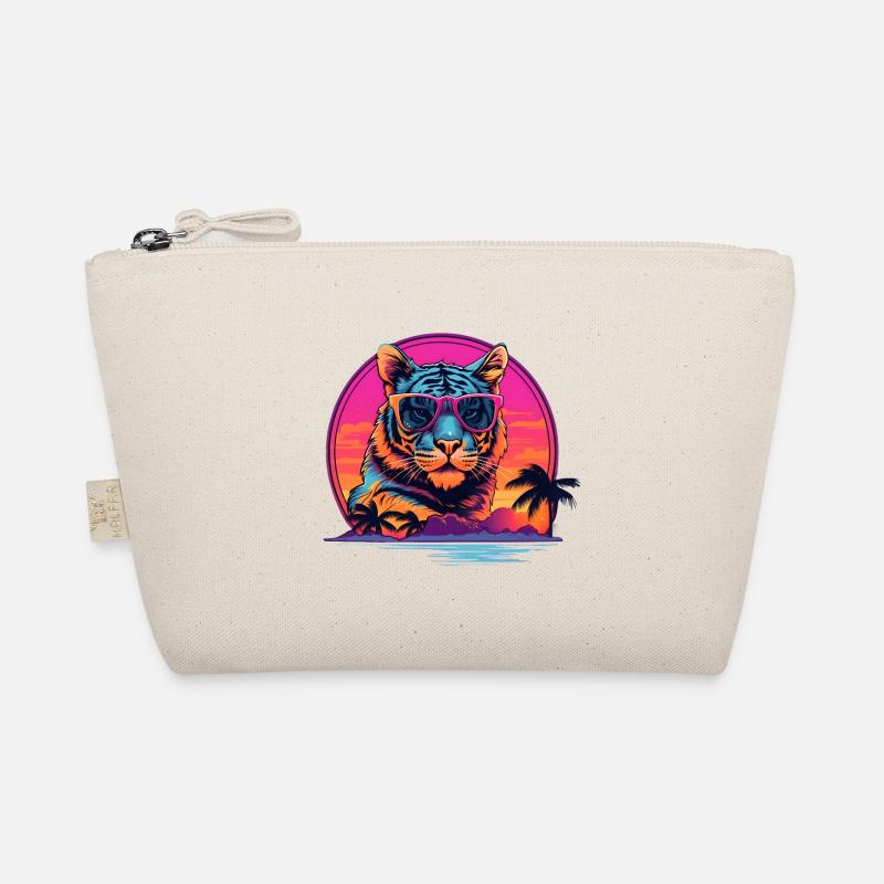 Synthwave Tiger Sunset - Trousse biologique - nature