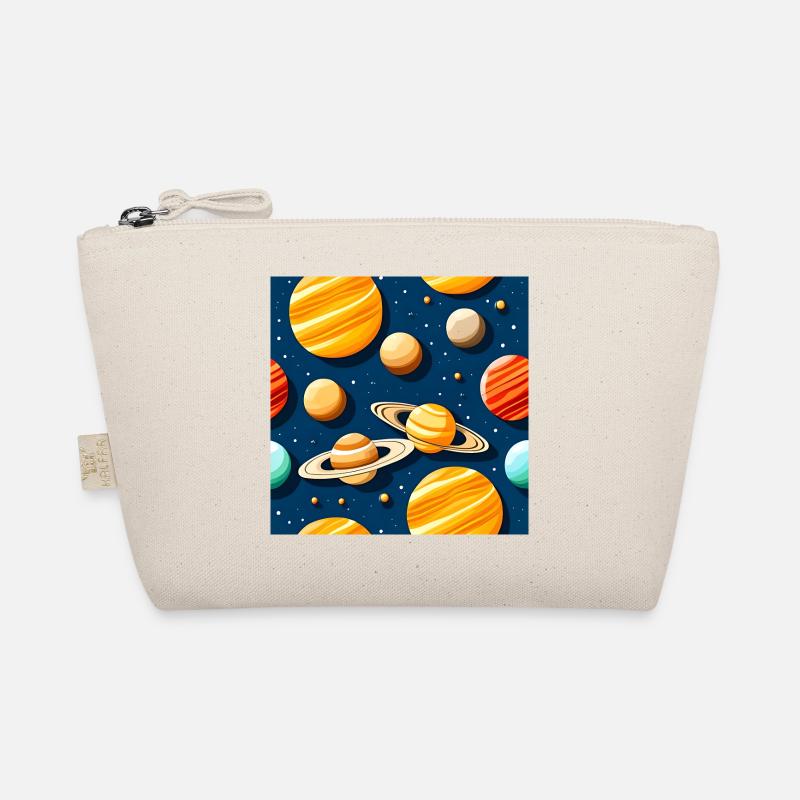 Freaky Solar System Pattern Organic Pouch