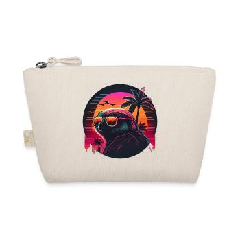 Synthwave Sloth Sunset - Bio-Täschchen - Natur - Vorne
