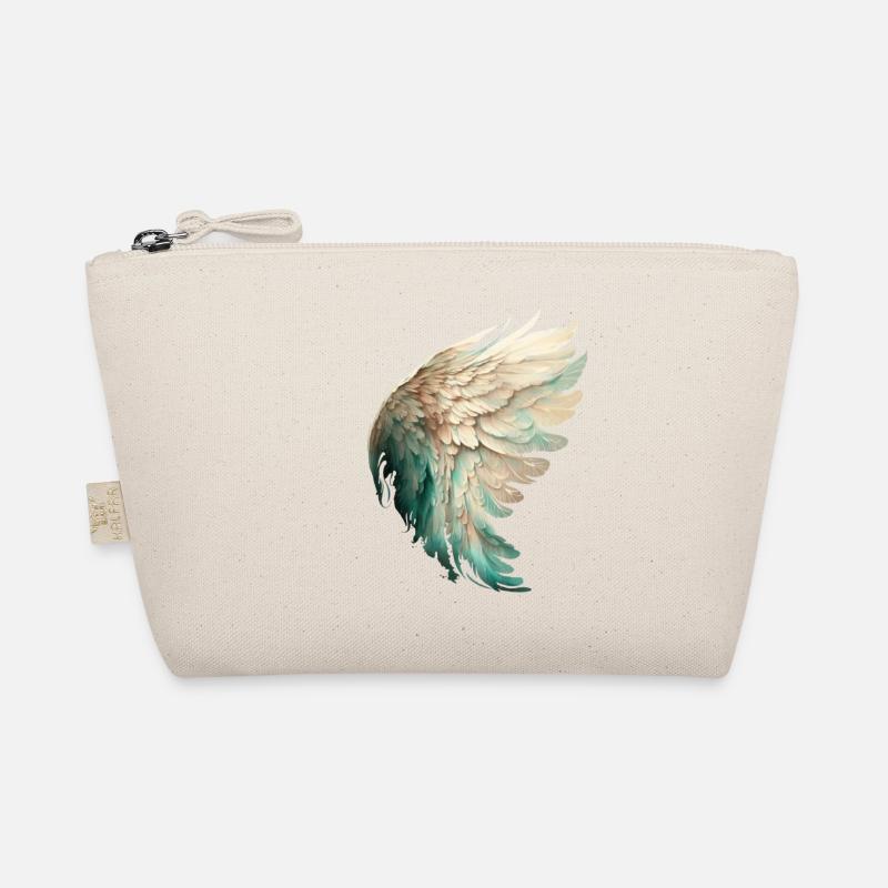 Elegant pastel bird wing Organic Pouch