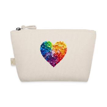 Rainbow Heart - Organic Pouch - nature - Front