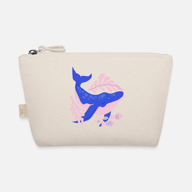 Pink and blue whale Organic Pouch