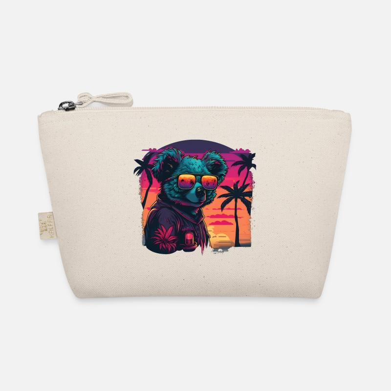 Synthwave Koala Sunset Bio-Täschchen
