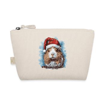 Cochon d’Inde avec chapeau de Père Noël - Trousse biologique - nature - Devant