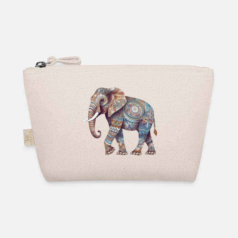 Bunter Mandala Elefant Bio-Täschchen