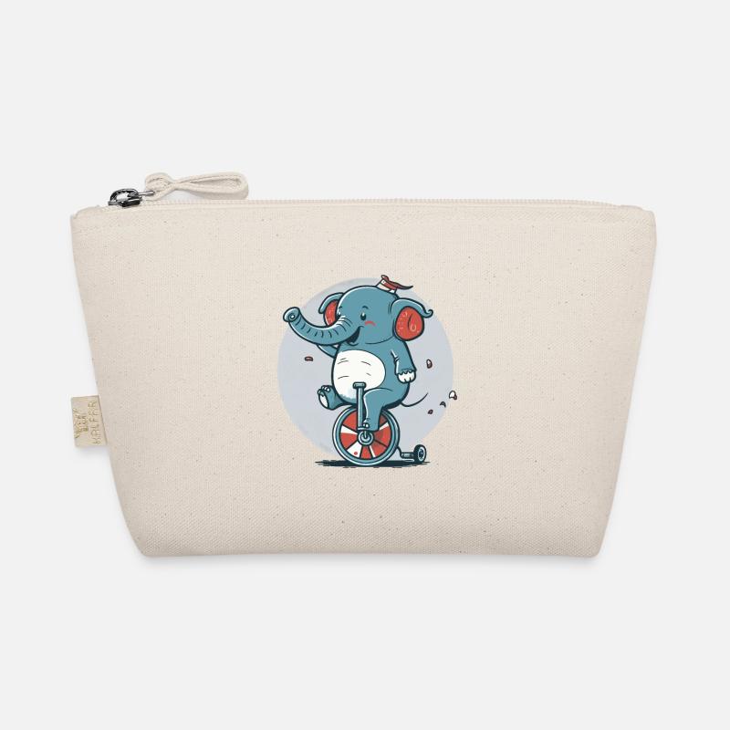 Unicycle Elephant Organic Pouch