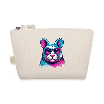 Neon Dog with Sunglasses - Organic Pouch - nature - Front