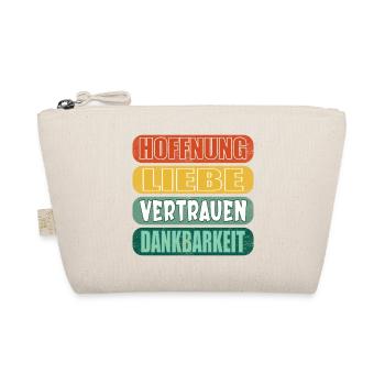 HOFFNUNG SPRÜCHE DANKBARKEIT - LIEBE VERTRAUEN - Bio-Täschchen - Natur - Vorne